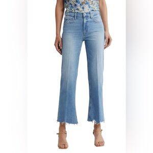 PAIGE Denim Leenah Raw Hem High Waist Ankle Wide Leg Jeans